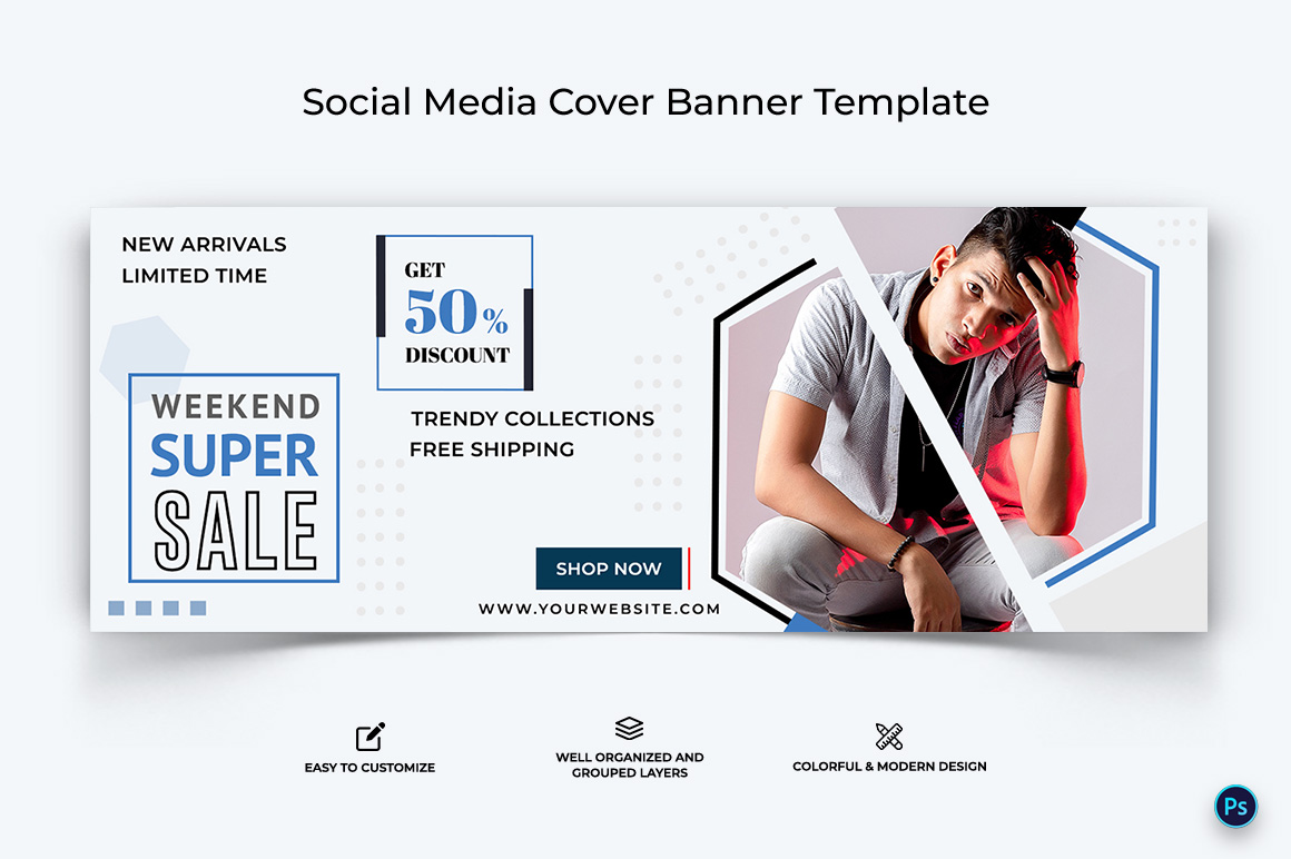 Sale and Offer Facebook Cover Banner Design Template-04