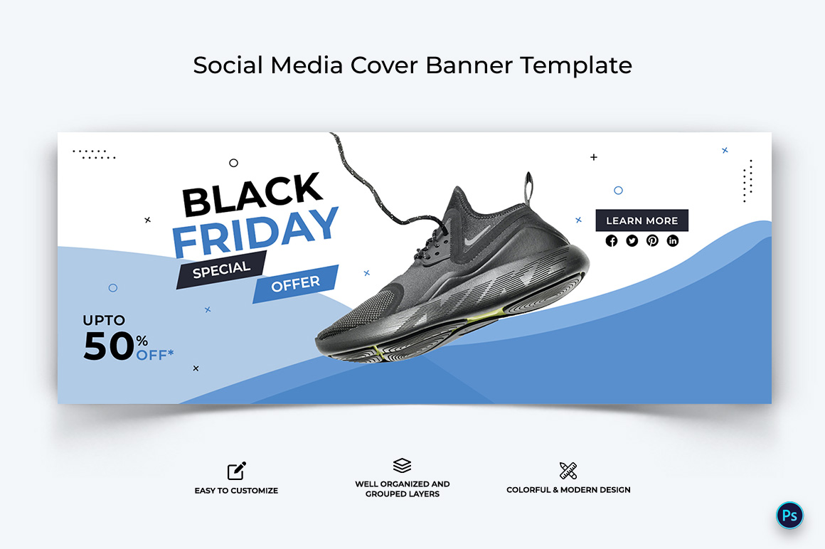 Sale and Offer Facebook Cover Banner Design Template-08