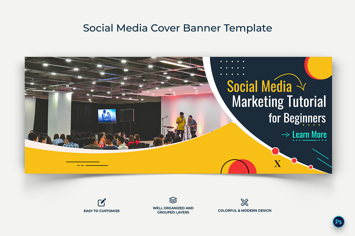 Social Media Workshop Facebook Cover Banner Design Template-01