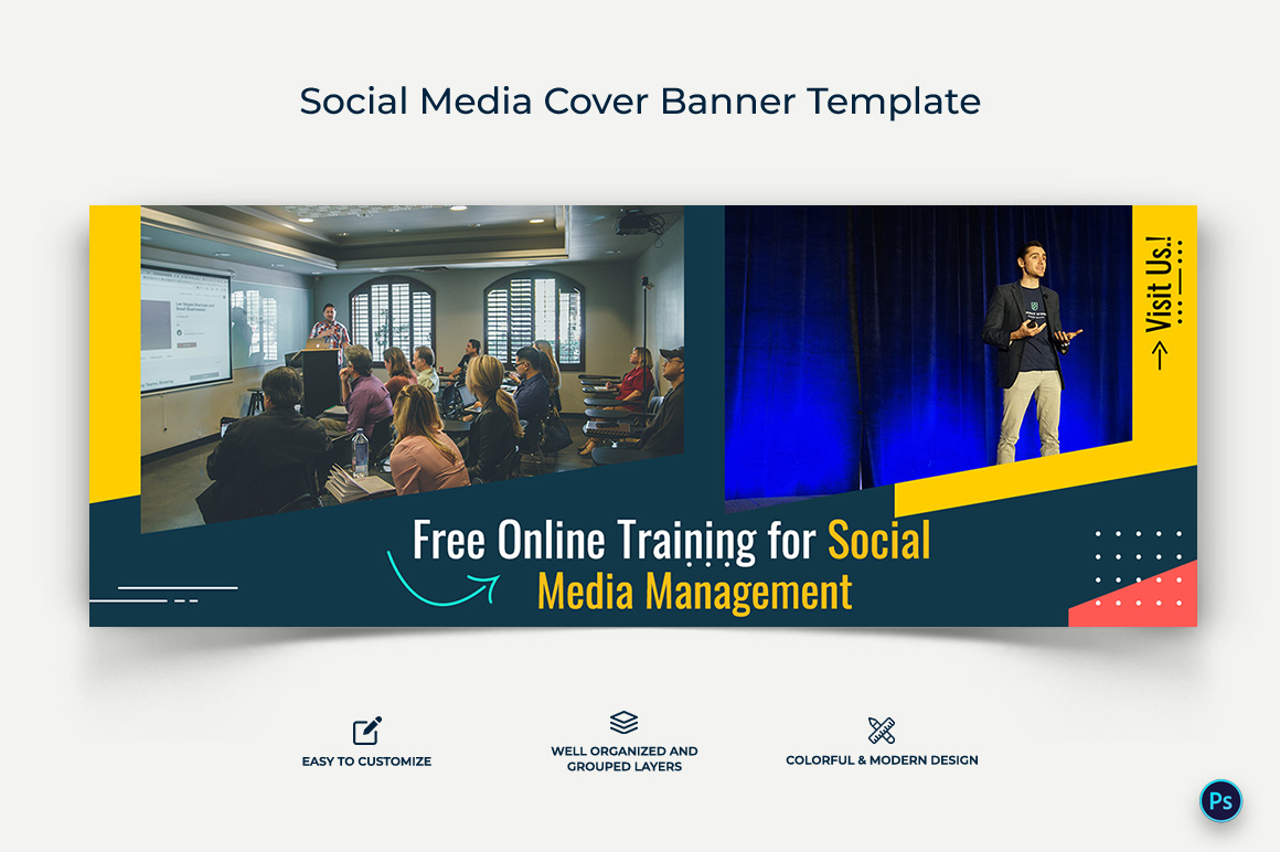 Social Media Workshop Facebook Cover Banner Design Template-02