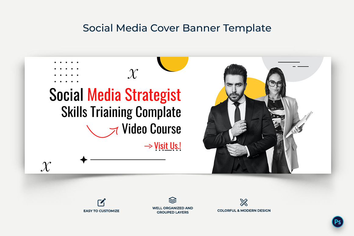 Social Media Workshop Facebook Cover Banner Design Template-04