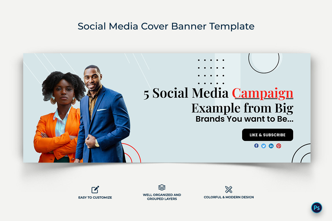 Social Media Workshop Facebook Cover Banner Design Template-15