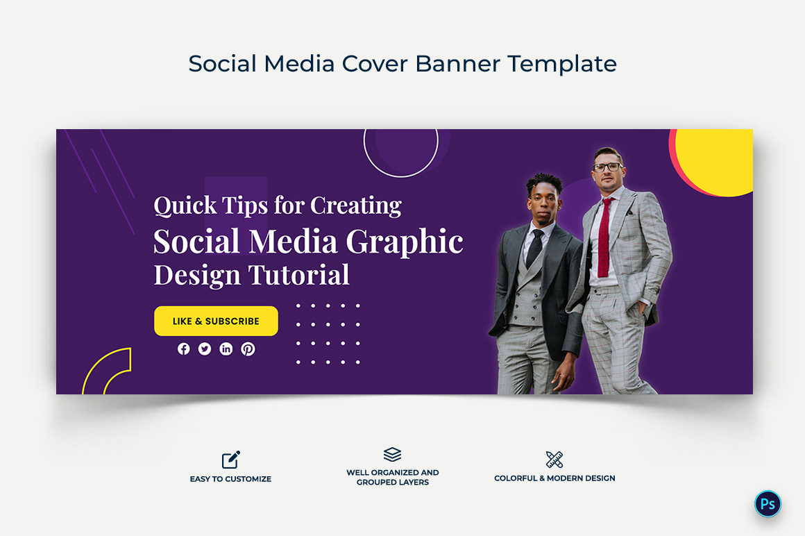 Social Media Workshop Facebook Cover Banner Design Template-19