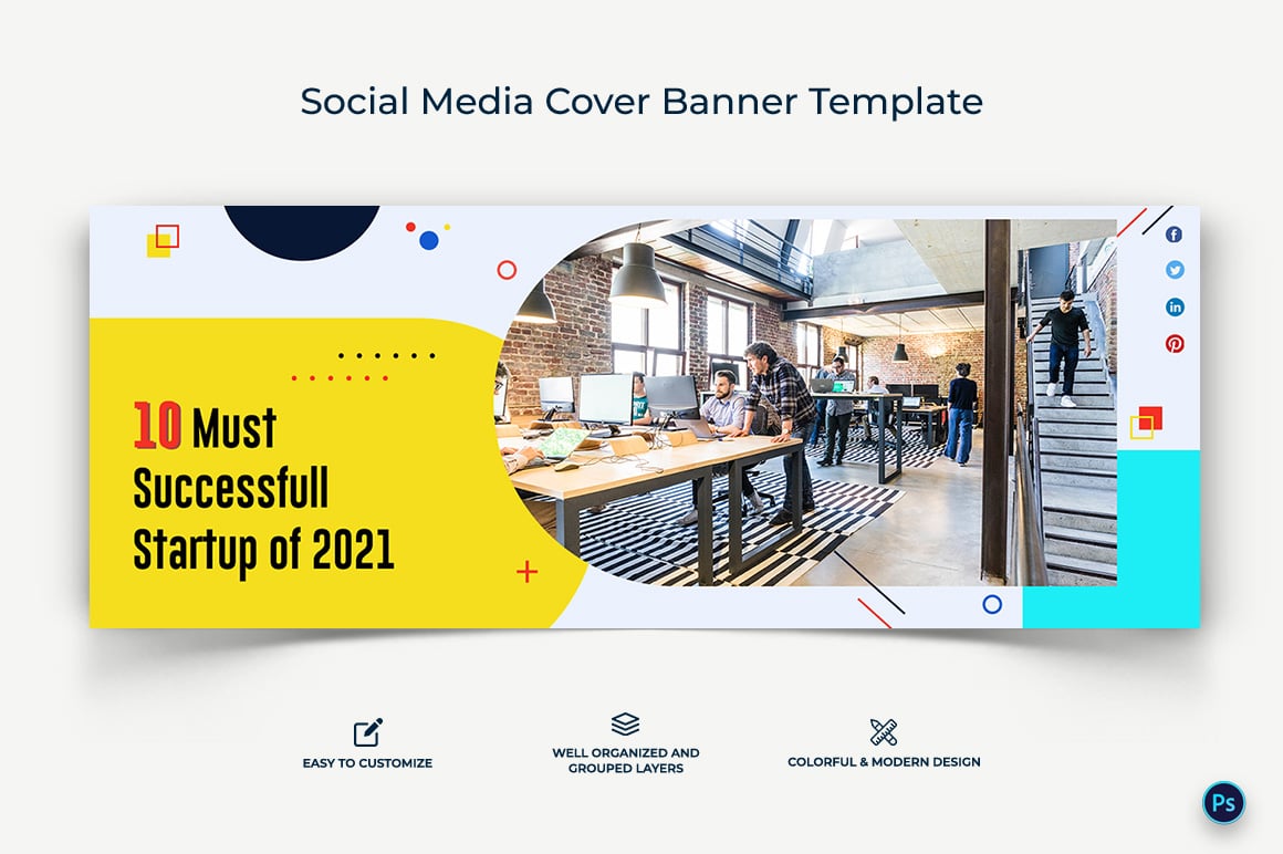 Startup Business Facebook Cover Banner Design Template-03