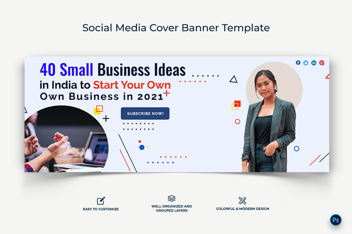 Startup Business Facebook Cover Banner Design Template-07