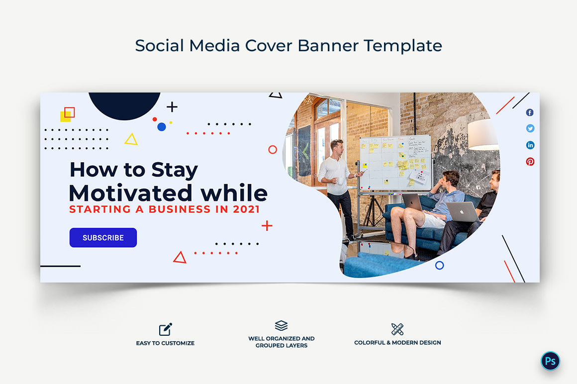 Startup Business Facebook Cover Banner Design Template-20