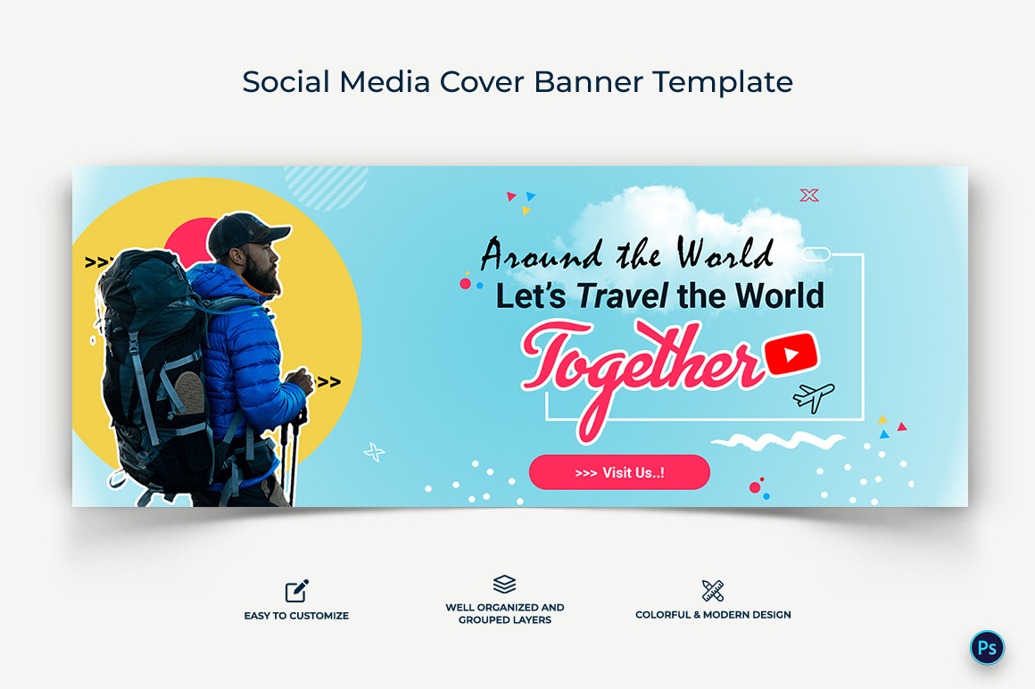 Travel Facebook Cover Banner Design Template-04