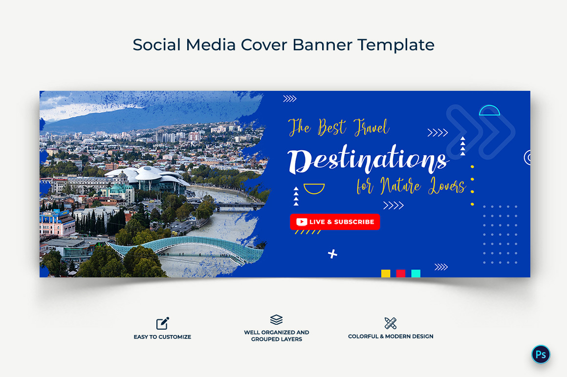 Travel Facebook Cover Banner Design Template-11