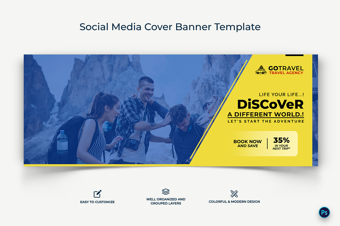 Travel Facebook Cover Banner Design Template-15