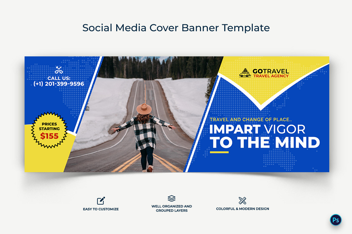 Travel Facebook Cover Banner Design Template-20