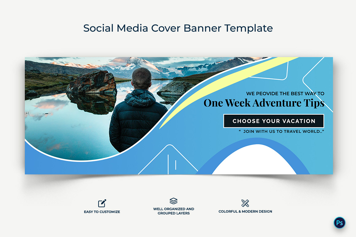 Travel Facebook Cover Banner Design Template-27