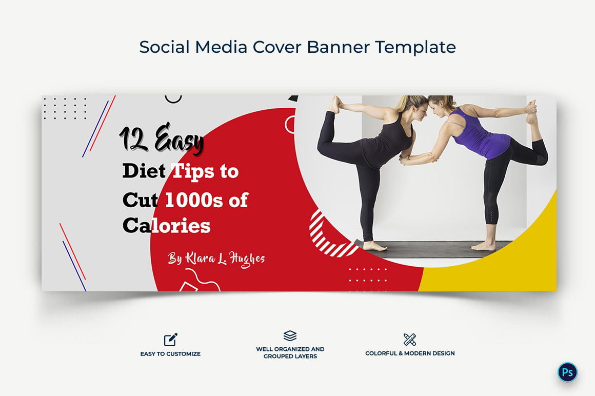 Yoga and Meditation Facebook Cover Banner Design Template-03