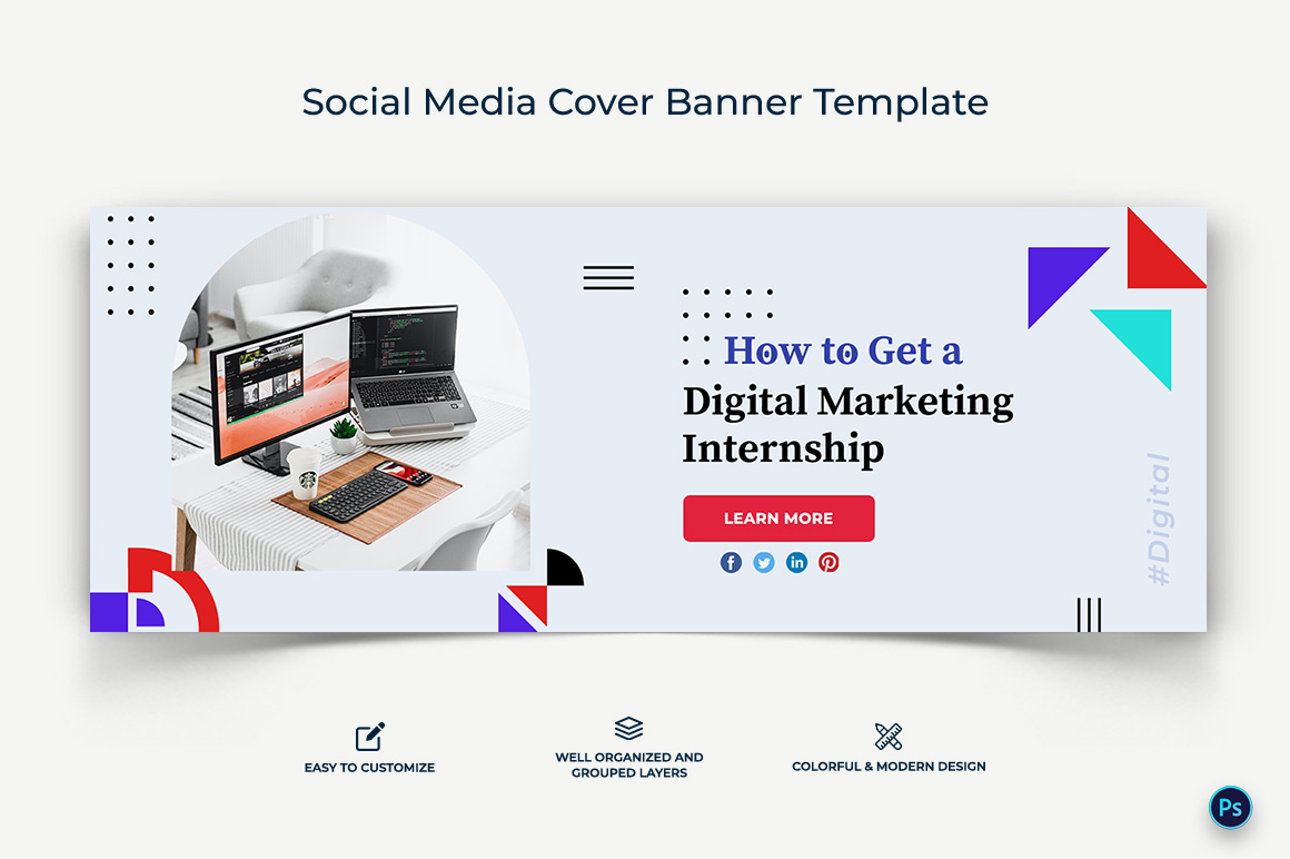 Digital Marketing Facebook Cover Banner Design Template-02