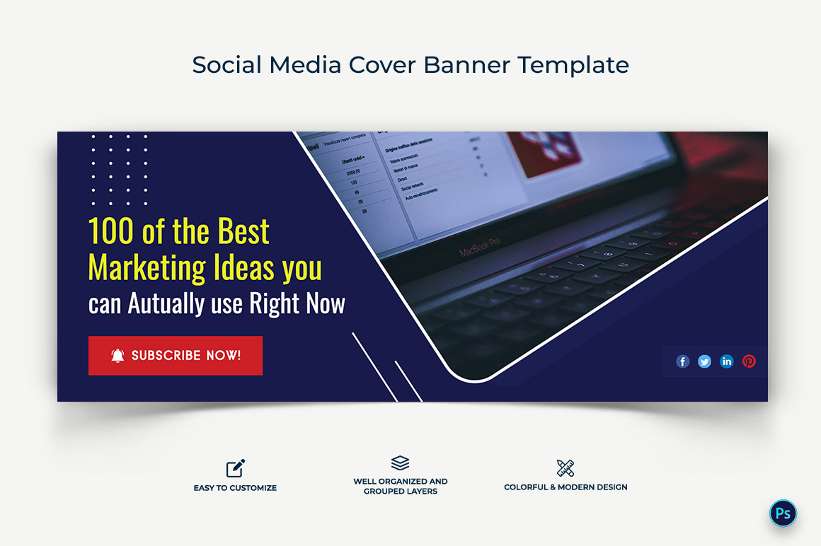 Digital Marketing Facebook Cover Banner Design Template-13