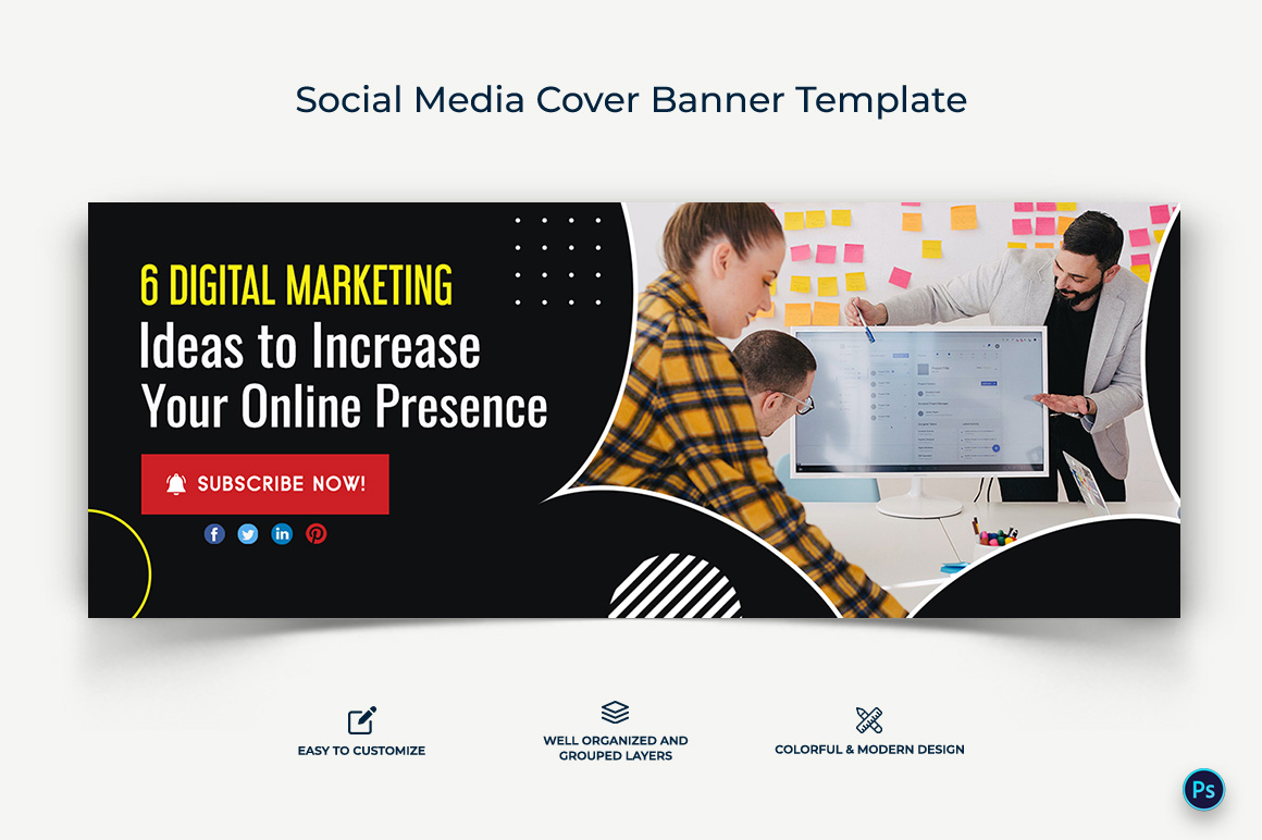 Digital Marketing Facebook Cover Banner Design Template-15