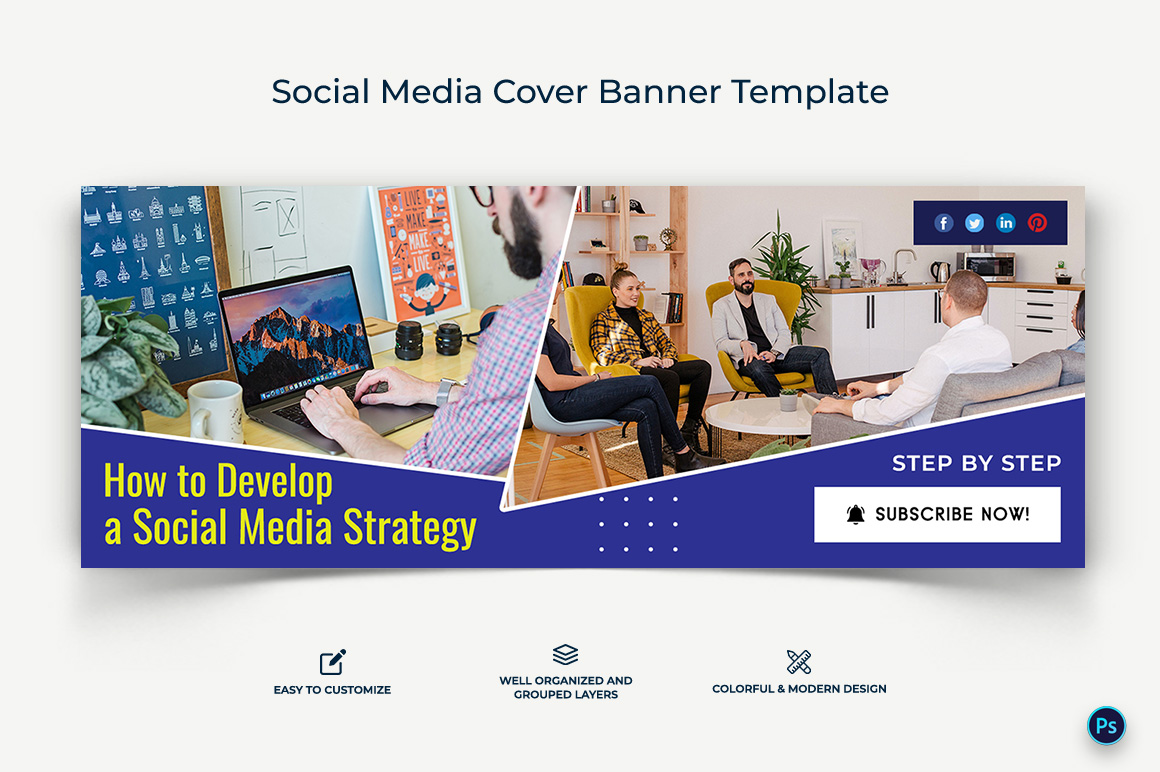 Digital Marketing Facebook Cover Banner Design Template-19