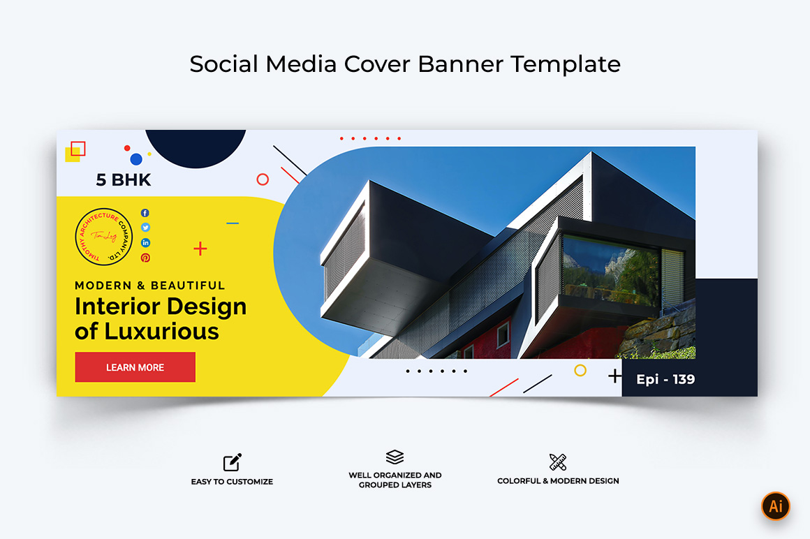 Architecture Facebook Cover Banner Design Template-03