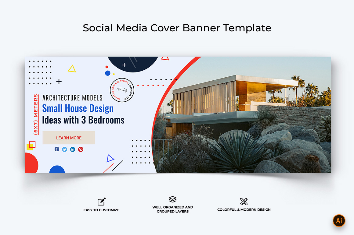 Architecture Facebook Cover Banner Design Template-05