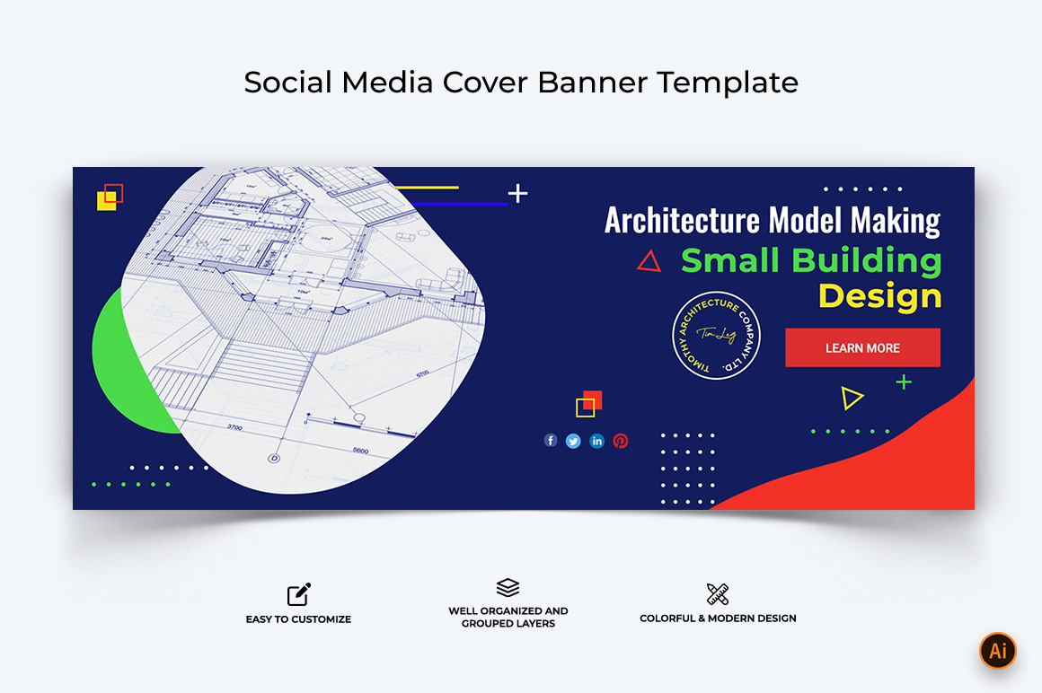 Architecture Facebook Cover Banner Design Template-06