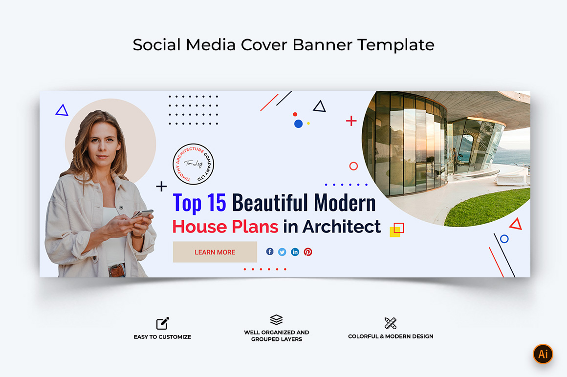 Architecture Facebook Cover Banner Design Template-07