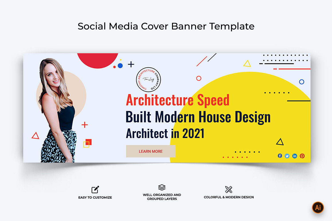 Architecture Facebook Cover Banner Design Template-09