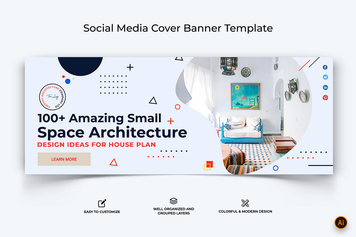 Architecture Facebook Cover Banner Design Template-10