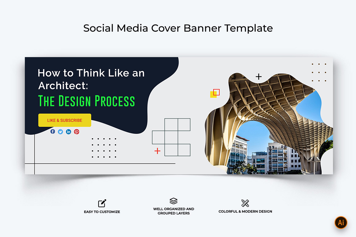 Architecture Facebook Cover Banner Design Template-12