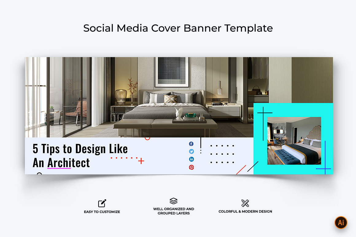 Architecture Facebook Cover Banner Design Template-13