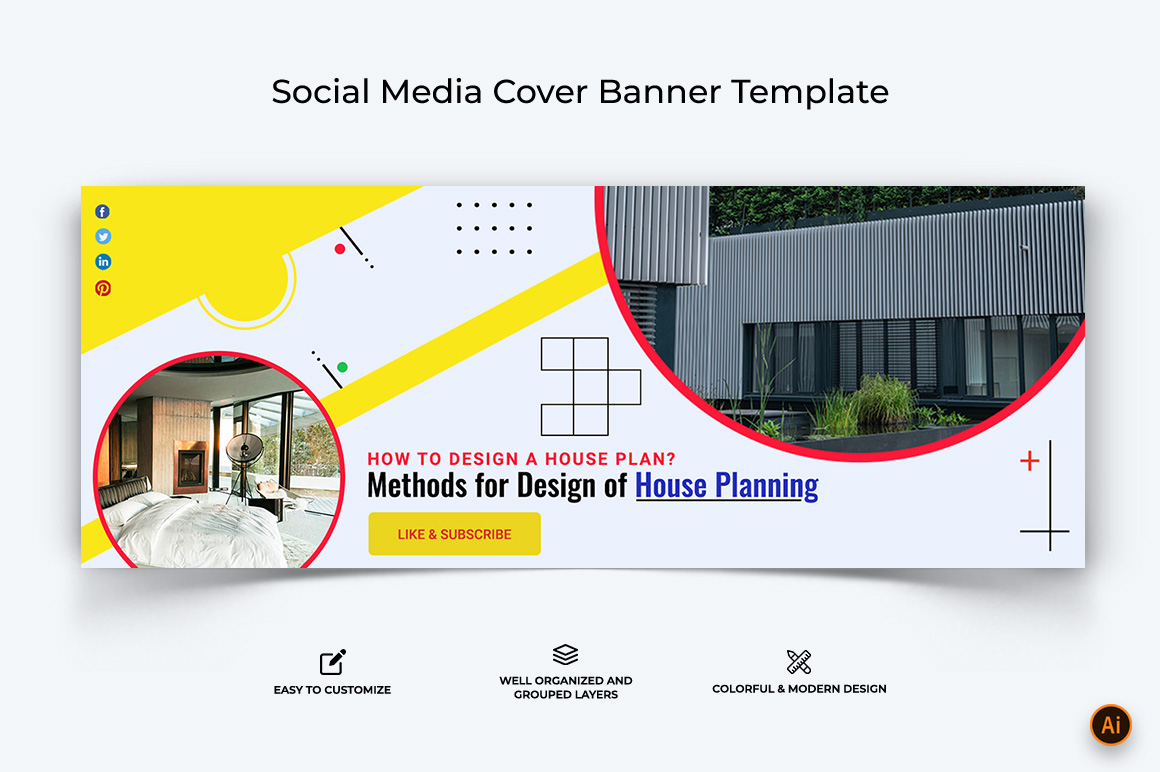 Architecture Facebook Cover Banner Design Template-14