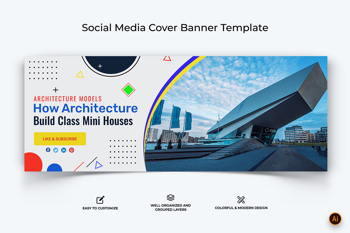 Architecture Facebook Cover Banner Design Template-15