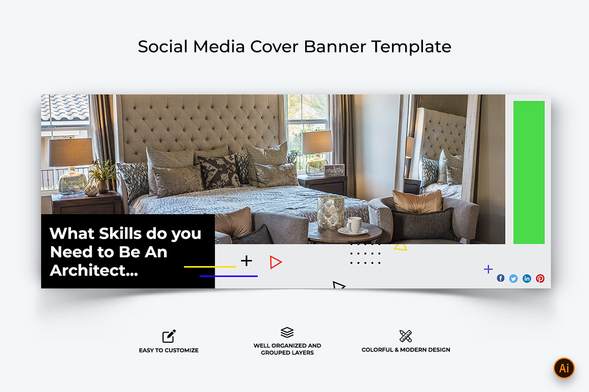 Architecture Facebook Cover Banner Design Template-16