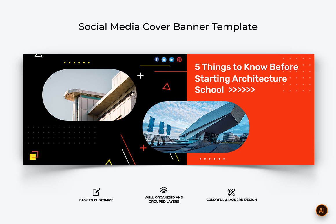 Architecture Facebook Cover Banner Design Template-18