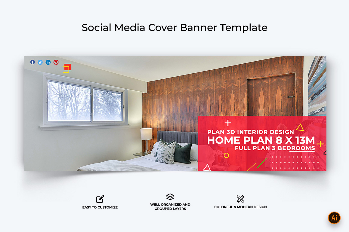 Architecture Facebook Cover Banner Design Template-19