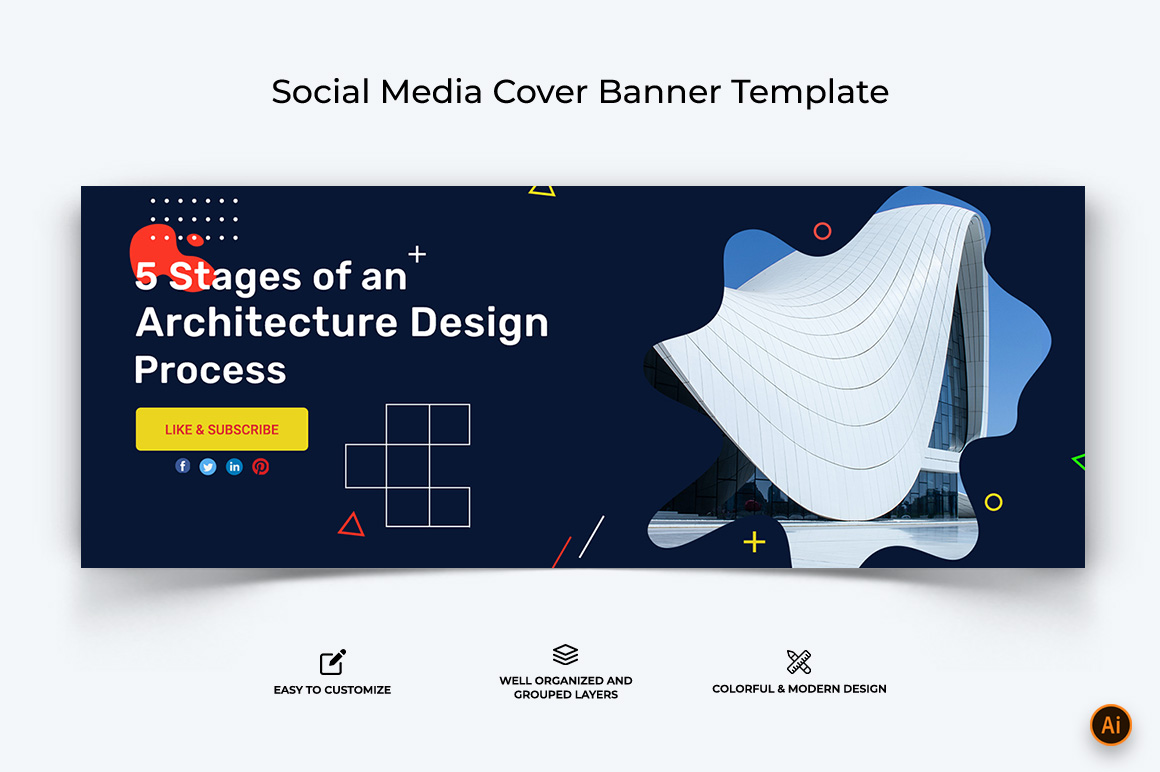 Architecture Facebook Cover Banner Design Template-20