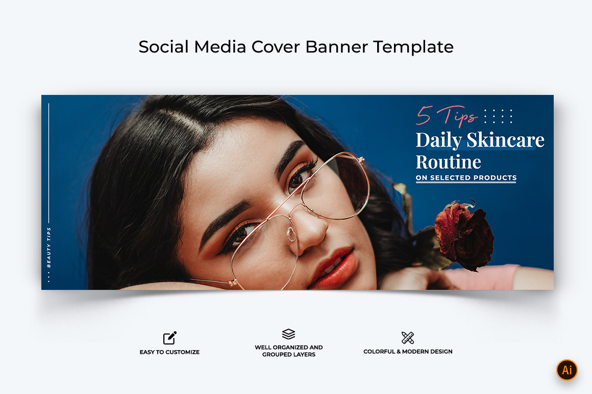 Beauty Tips Facebook Cover Banner Design-03