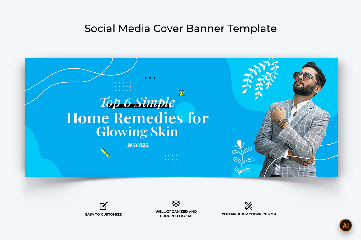 Beauty Tips Facebook Cover Banner Design-11