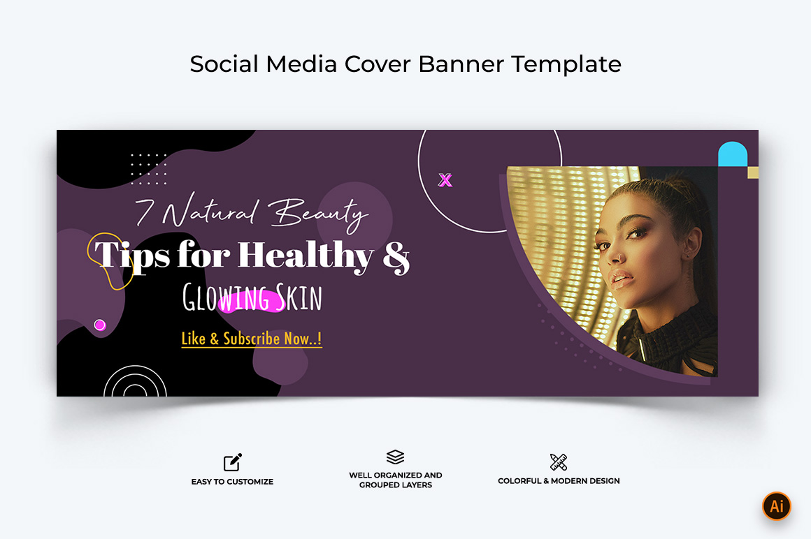 Beauty Tips Facebook Cover Banner Design-12