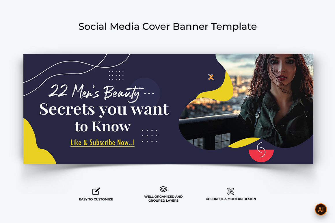 Beauty Tips Facebook Cover Banner Design-15