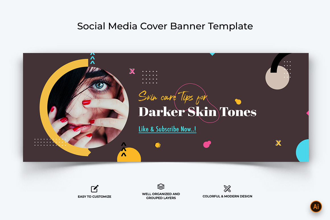 Beauty Tips Facebook Cover Banner Design-17