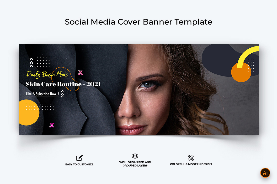 Beauty Tips Facebook Cover Banner Design-19