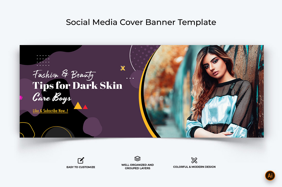 Beauty Tips Facebook Cover Banner Design-20