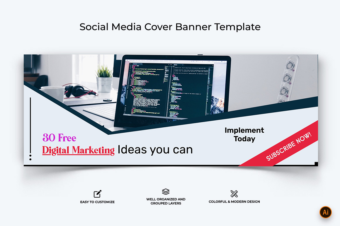 Digital Marketing Facebook Cover Banner Design-12