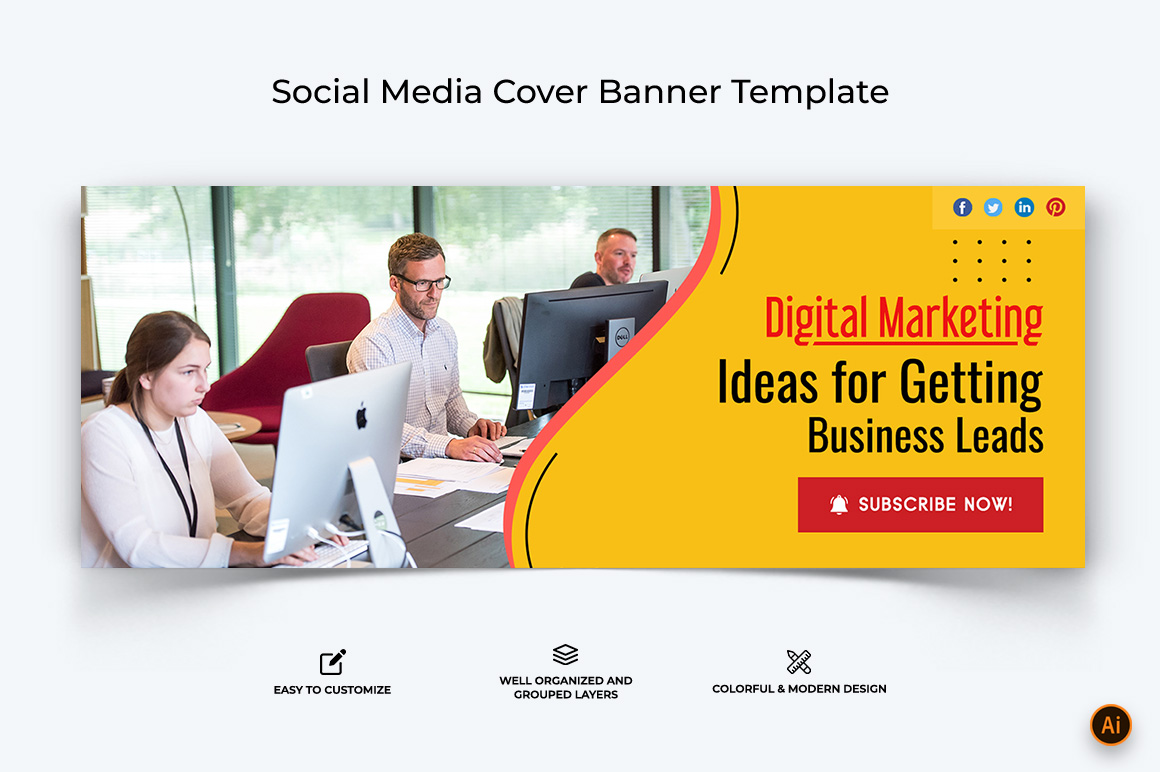 Digital Marketing Facebook Cover Banner Design-14