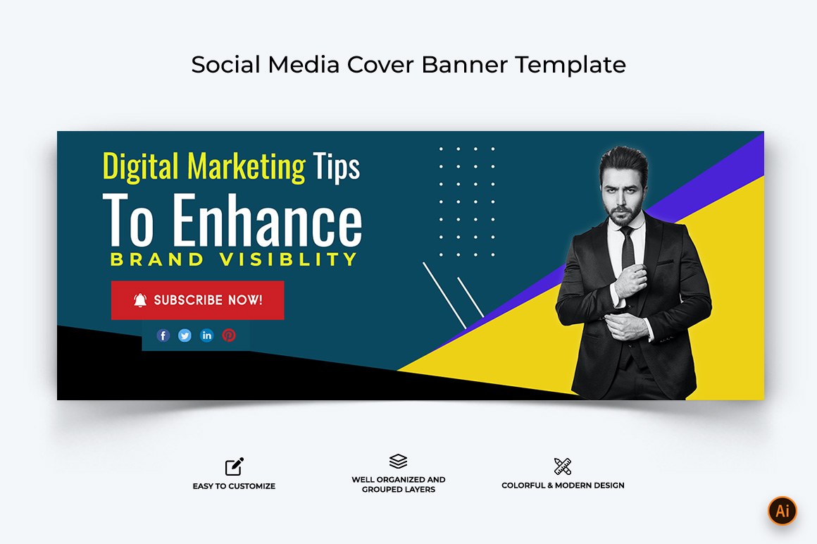 Digital Marketing Facebook Cover Banner Design-17