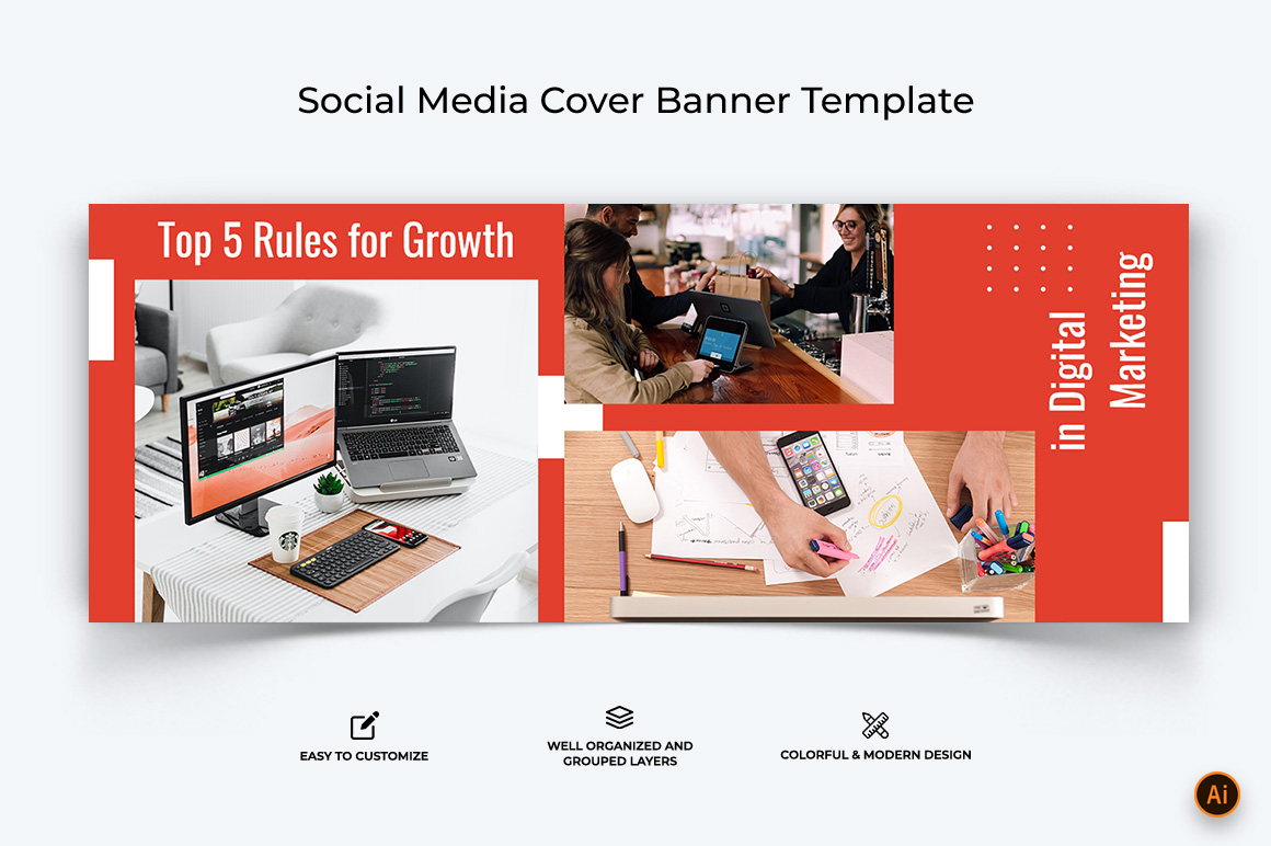 Digital Marketing Facebook Cover Banner Design-18