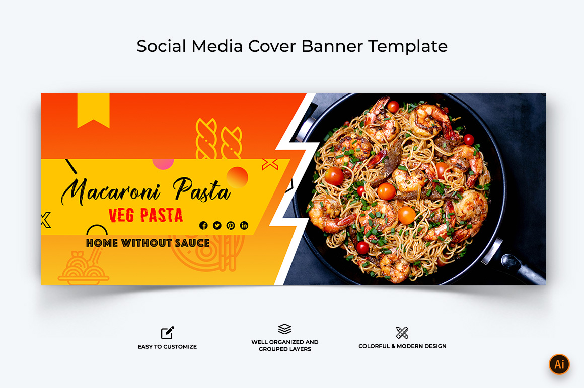 Food and Restaurant Facebook Cover Banner Design-02