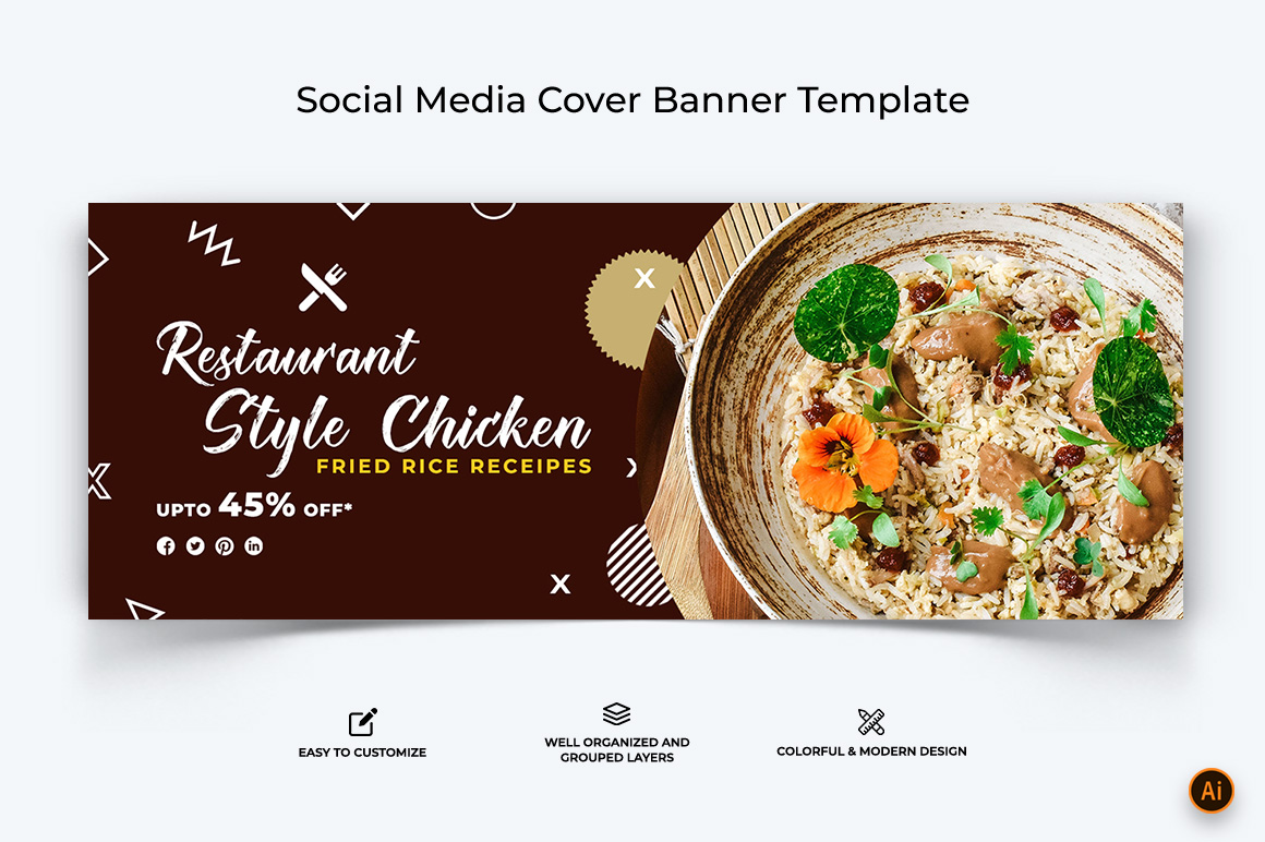 Food and Restaurant Facebook Cover Banner Design-05