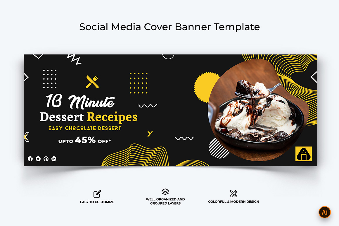 Food and Restaurant Facebook Cover Banner Design-06