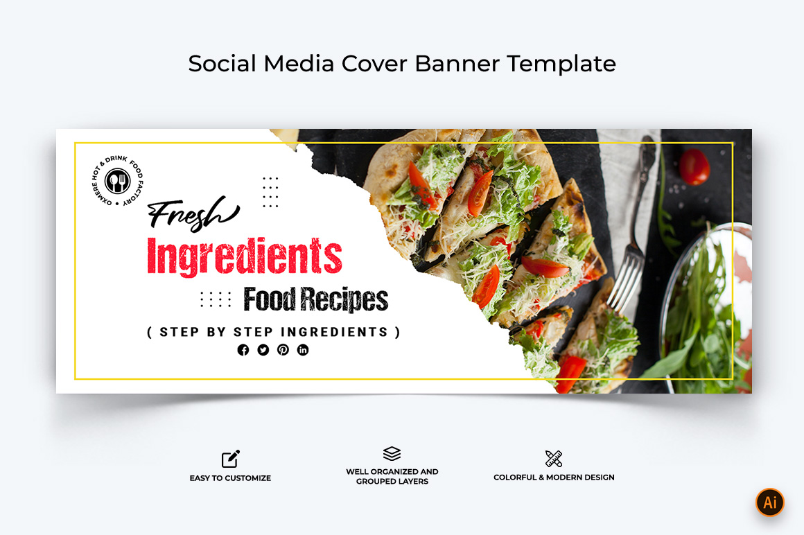 Food and Restaurant Facebook Cover Banner Design-15