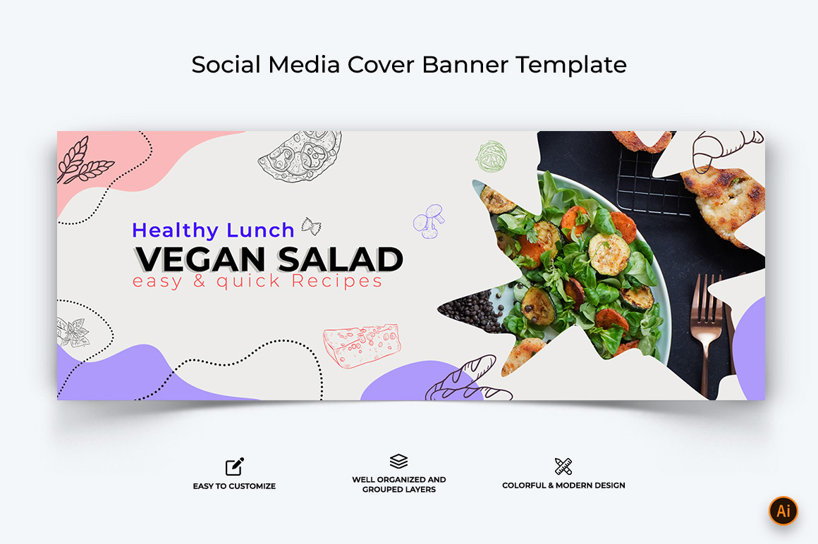 Food and Restaurant Facebook Cover Banner Design-18